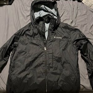 Columbia hooded rain jacket